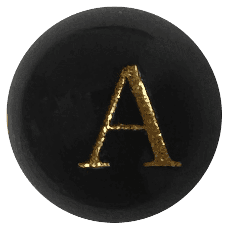 Black Onyx Initial A