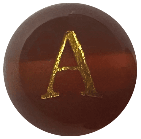 Red Onyx Initial A