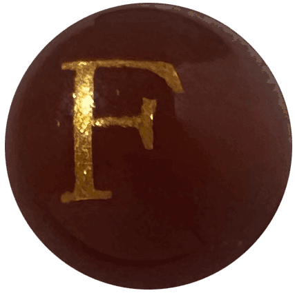 Red Onyx Initial F