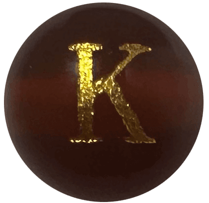 Red Onyx Initial K