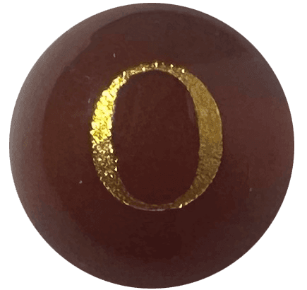 Red Onyx Initial O