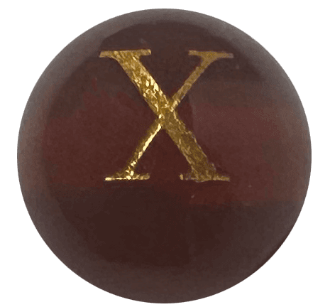 Red Onyx Initial X