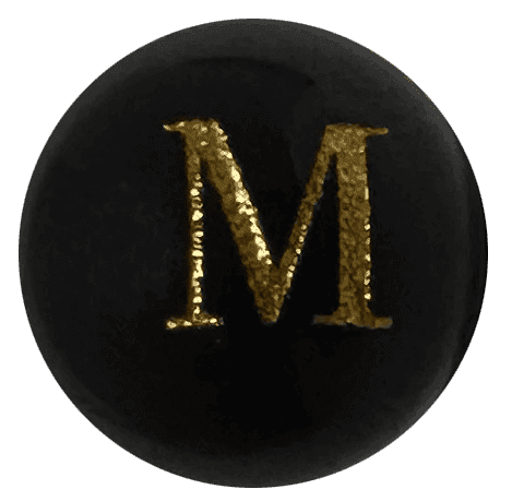 Black Onyx Initial M