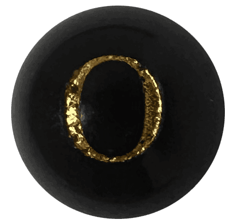 Black Onyx Initial O