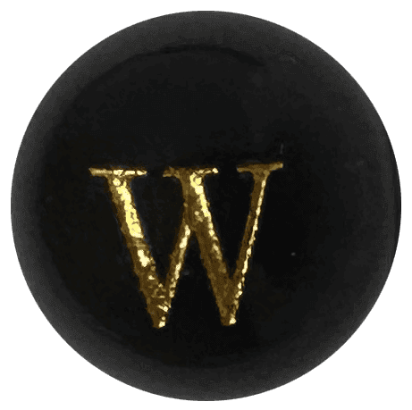 Black Onyx Initial W