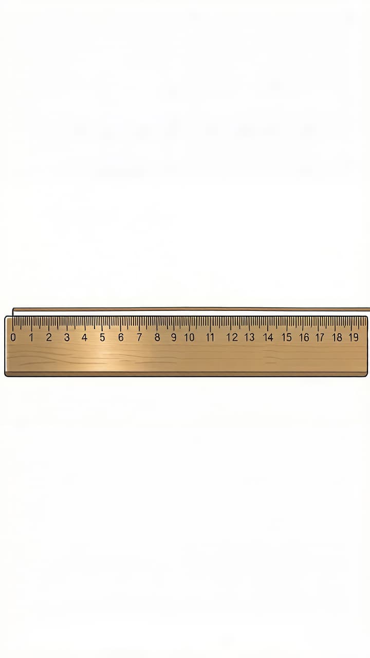 Marked string measured against a ruler