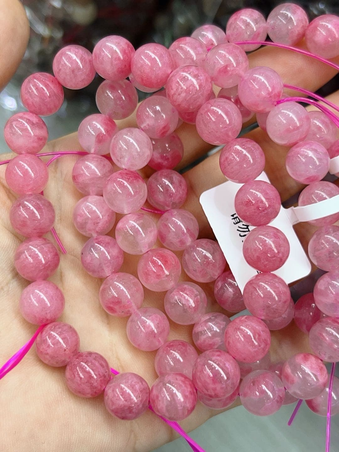 Cherry Blossom Rhodonite real photo 1