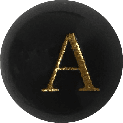 Black Onyx Initial A