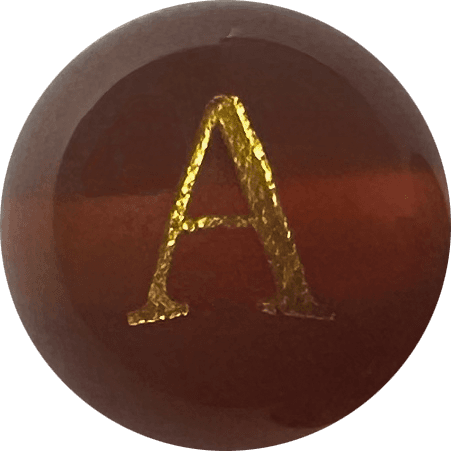 Red Onyx Initial A