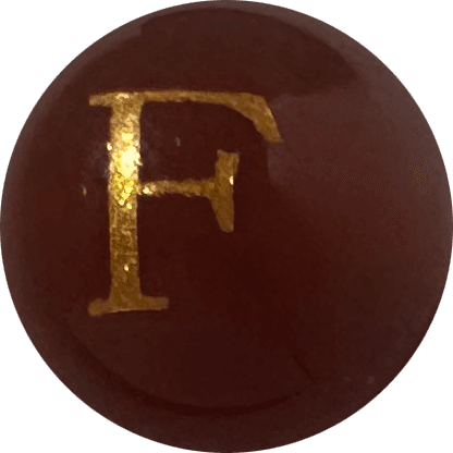 Red Onyx Initial F