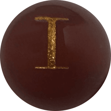 Red Onyx Initial I