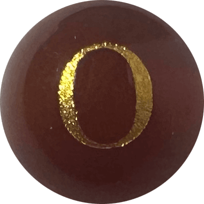 Red Onyx Initial O