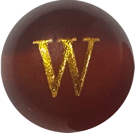 Red Onyx Initial W