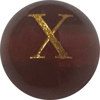 Red Onyx Initial X