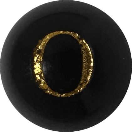 Black Onyx Initial O