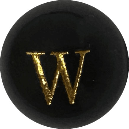 Black Onyx Initial W