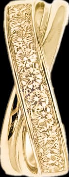 Baroque CZ Cross Rondelle